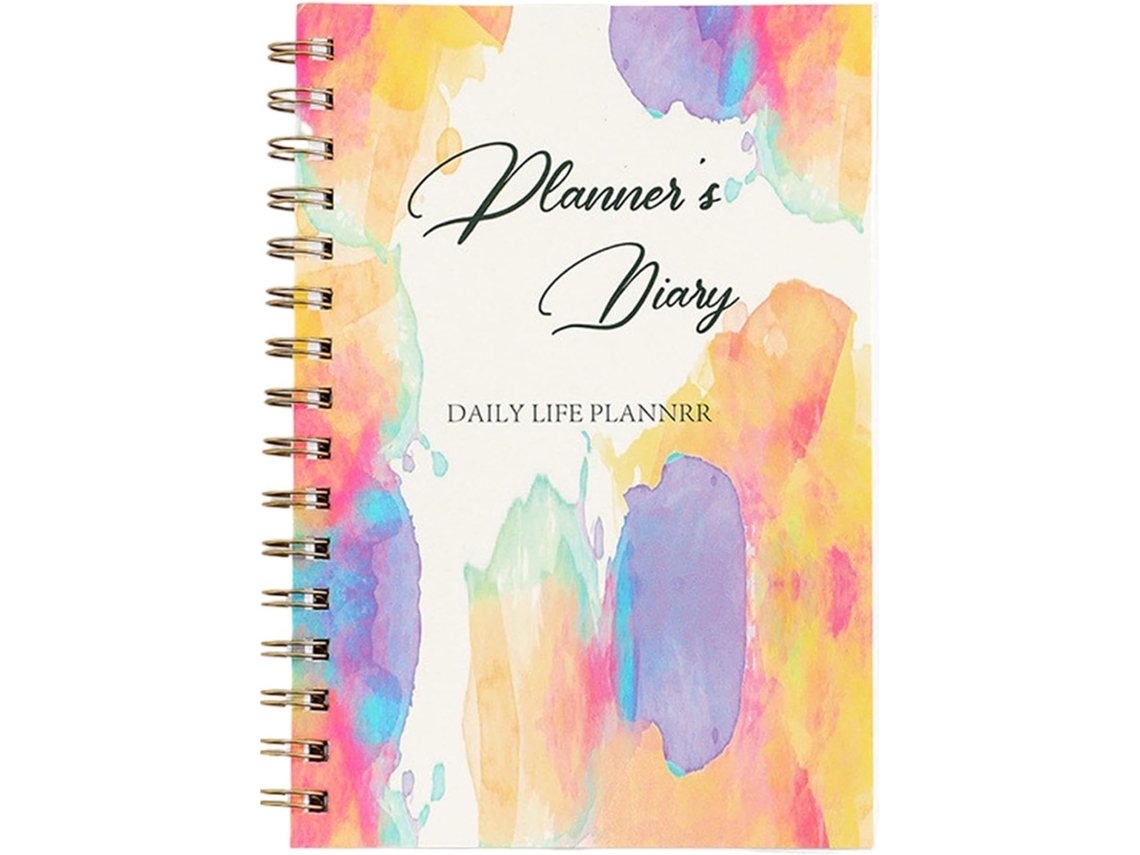 Agenda, Caderno De Estudos, Planejador De Horários Com Espiral, Diário Acadêmico De Viagem, Colorido