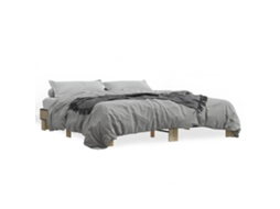 Bed Frame, Bed Frames Vidaxl Marrom Madeira Processada (200 X 200 Cm)