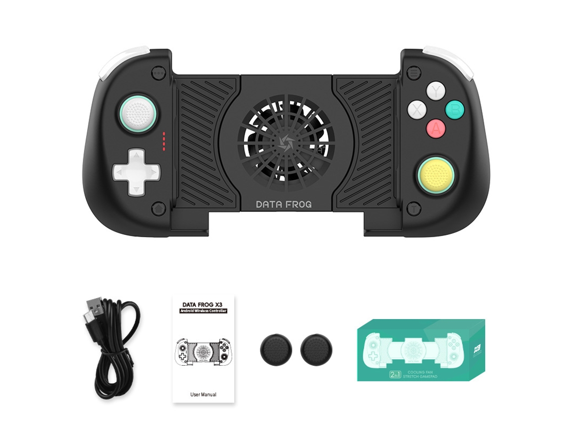 Controlador de Jogo Bluetooth, Compatível com Android/pc/switch, com Ventilador de Resfriamento Preto HEXINYIGJLY