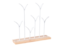 Rack de Armazenamento de Joias Estilo Europeu Diy Mesa Prateleira para Brincos Colares Anéis Branco | S/MARCA