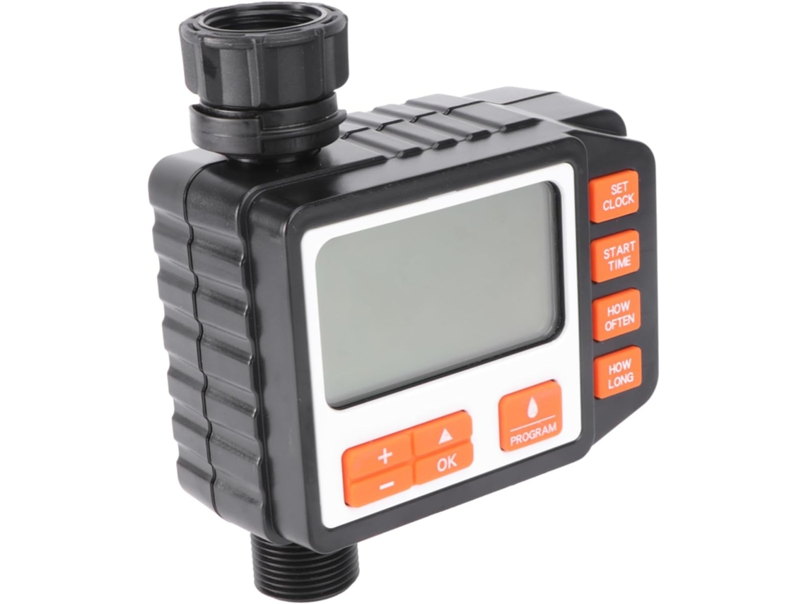 Temporizador De Irrigação Em Abs Preto Com Grande Visor Digital.