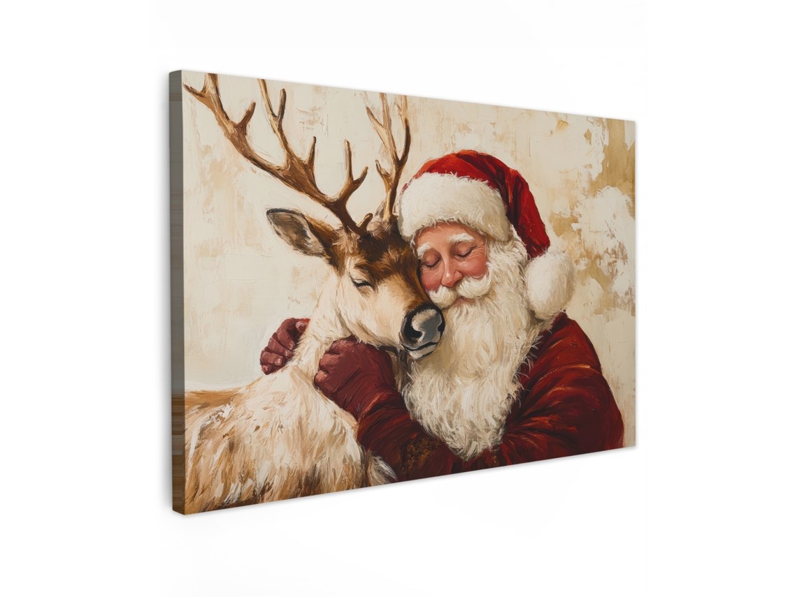 Tecido Estampado Pai Natal - Renas - Natal 140x90