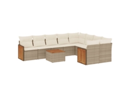 Garden Sofa Set, Garden Sofa Sets Vidaxl Bege Rattan / Vime (n/a)