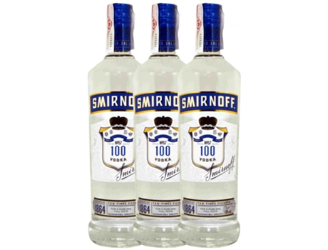 Vodka SMIRNOFF Smirnoff Blue Ten Times Filtered (1 L - 3 unidades)