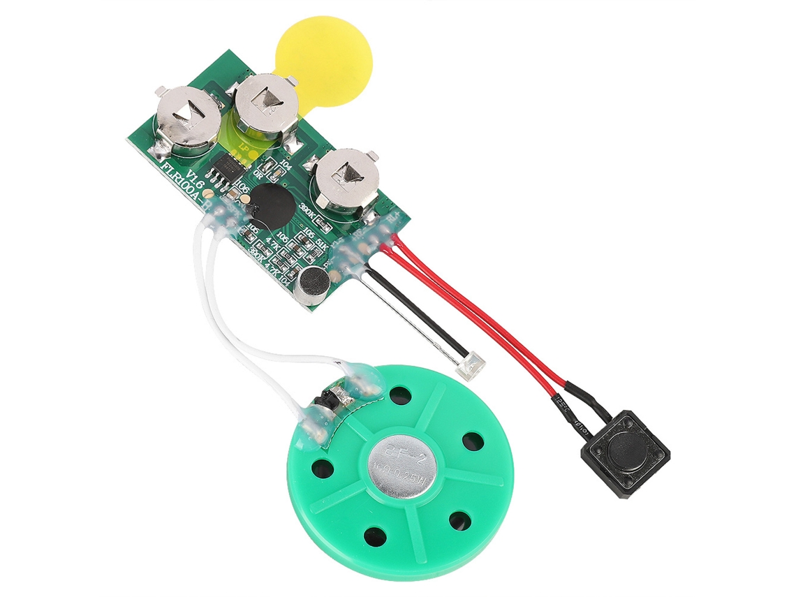 Chip De Cartão De Saudação Diy Com Gravação De Voz De 60 Segundos Verde Claro Luz Dourada