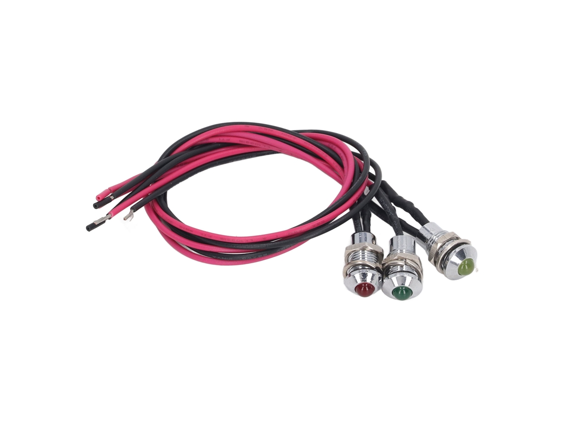 Laxiscreed Kit De 3 Luzes Indicadoras Led De Metal À Prova D'água Para 24v