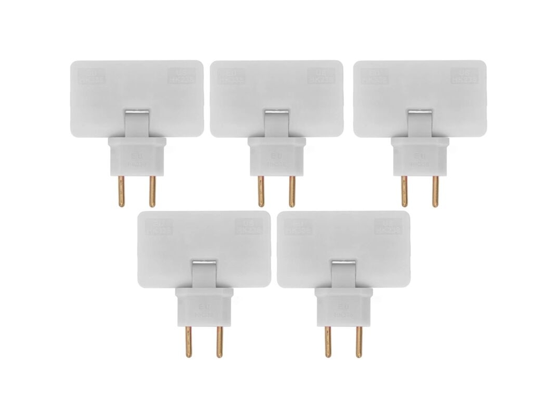 Conjunto De 5 Tomadas Planas Sem Contato Com Rotação 180 Graus, Adaptador De Tomada Padrão Europeu(1 Para 3), 110, 250v