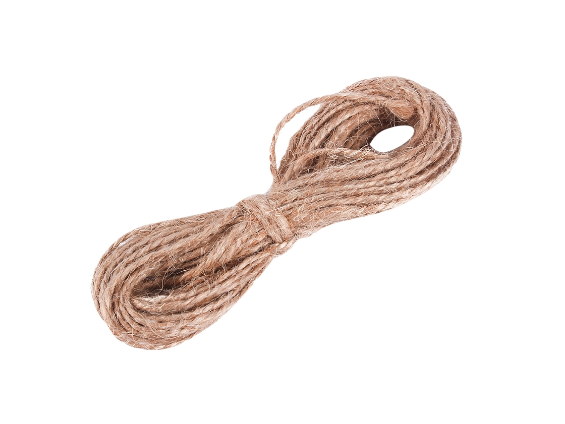 Corda de Juta Natural Primerox 8m para DIY, Artesanato, Bijuterias e Embalagens