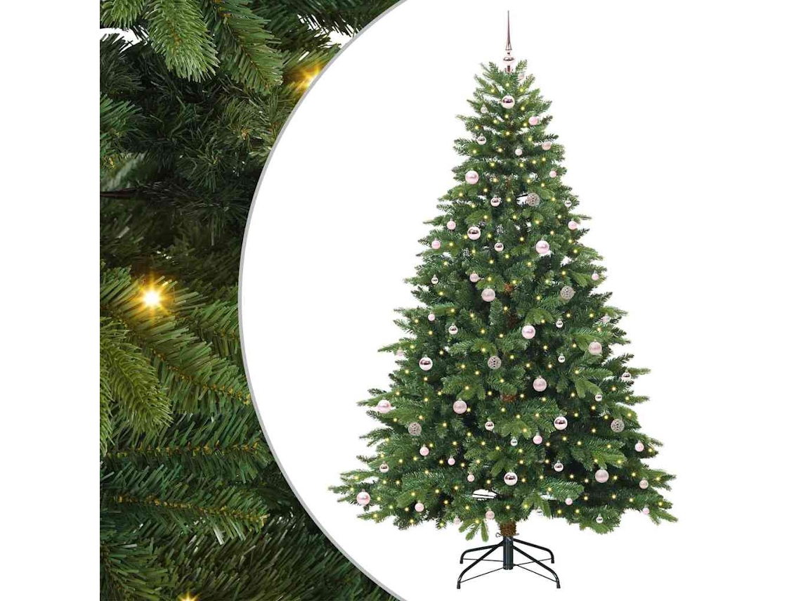 Conjunto 1 Decoração De Natal Vidaxl Verde Plástico (116 X 116 X 240 Cm)