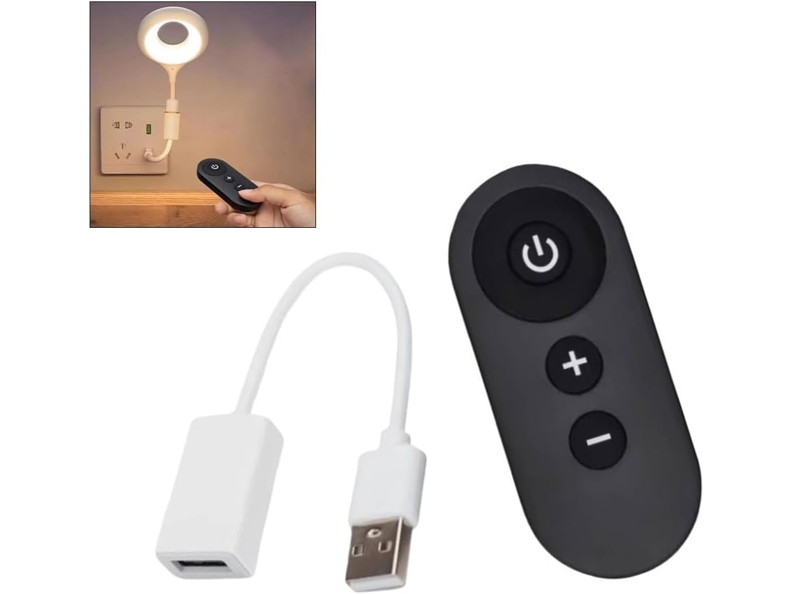 Interruptor Remoto Usb Rf De 5v Para Controle Ajustável Fitas Led E Fluxo Ar Ventiladores, Com Botões De Liga Desliga E