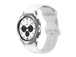 Pulseira De Silicone De Cor Sólida Com Fecho Borboleta Para Samsung Galaxy Watch 4 Classic 42mm 20mm