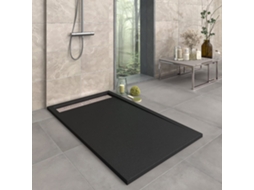 Base de Duche em Resina ORION Preta 150x90 Cm com grade em aço RC