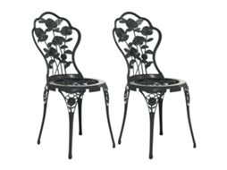 Bistro Chair, Bistro Chairs Vidaxl Preto Alumínio (n/a)