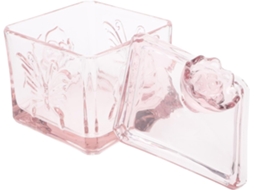 Pote De Vidro Rosa Aboofan Com Tampa Hermética, Pote De Vidro Decorativo E Selado Para Armazenar Alimentos Na Cozinha