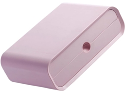 Prateleira para Laptop Garneck Rosa em Abs com Gaveta Armazenamento Organizado, Suporte Elevatório Escritório