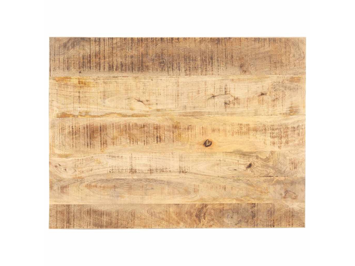 Vidaxl Tampo De Mesa Madeira De Mangueira Maciça 15-16 Mm 70x60 Cm