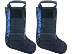 2 Meias Táticas De Natal Com Alça, Equipamento Militar Molle Olysi Shop