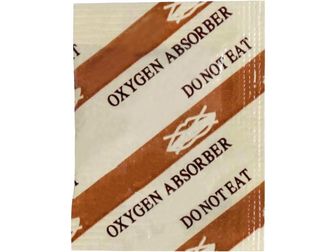 Absorvedores De Oxigênio Grau Alimentício 100 300-unidades Embalados A Vácuo, Pacotes De Absorvedores Oxigênio Em Pó