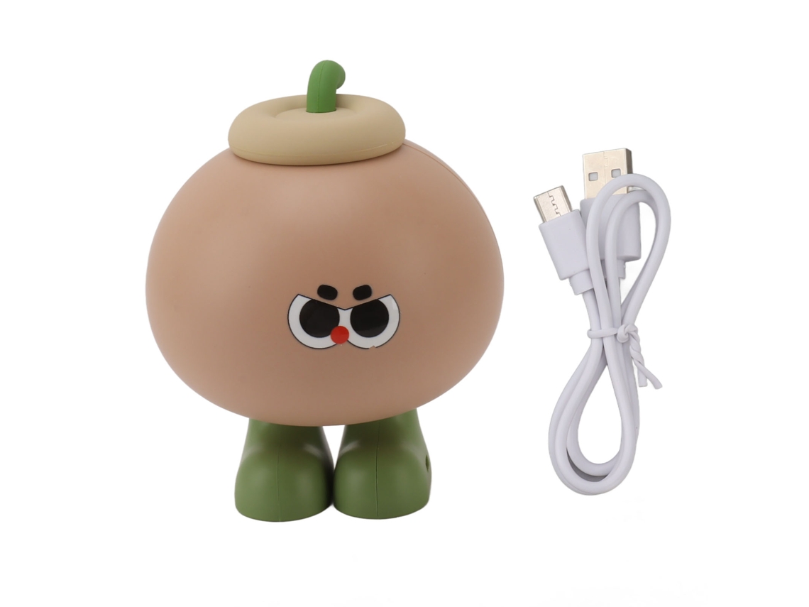 Rebe-lanterna Noturna De Silicone Fruta Coco Com Usb Type C 500mah 3 Níveis De Brilho Botão Táctil Linda Para Quarto