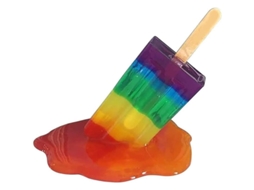 Ornamento Escultórico De Paleta Derritiéndose, Escultura De Helado Transparente Para Hogar Y Oficina