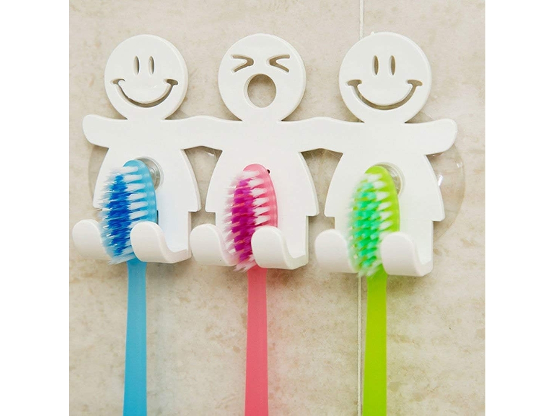 Suporte Fofo Para Escova De Dentes Com Ventosa Para Parede Do Banheiro Aquaforge