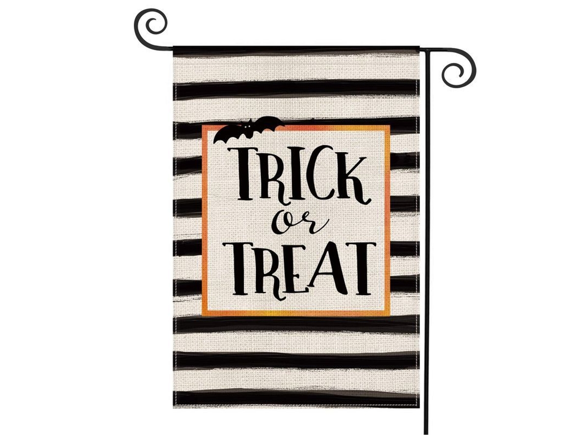 Bandeira de jardim vertical dupla face, decoração de Halloween para pátio externo.