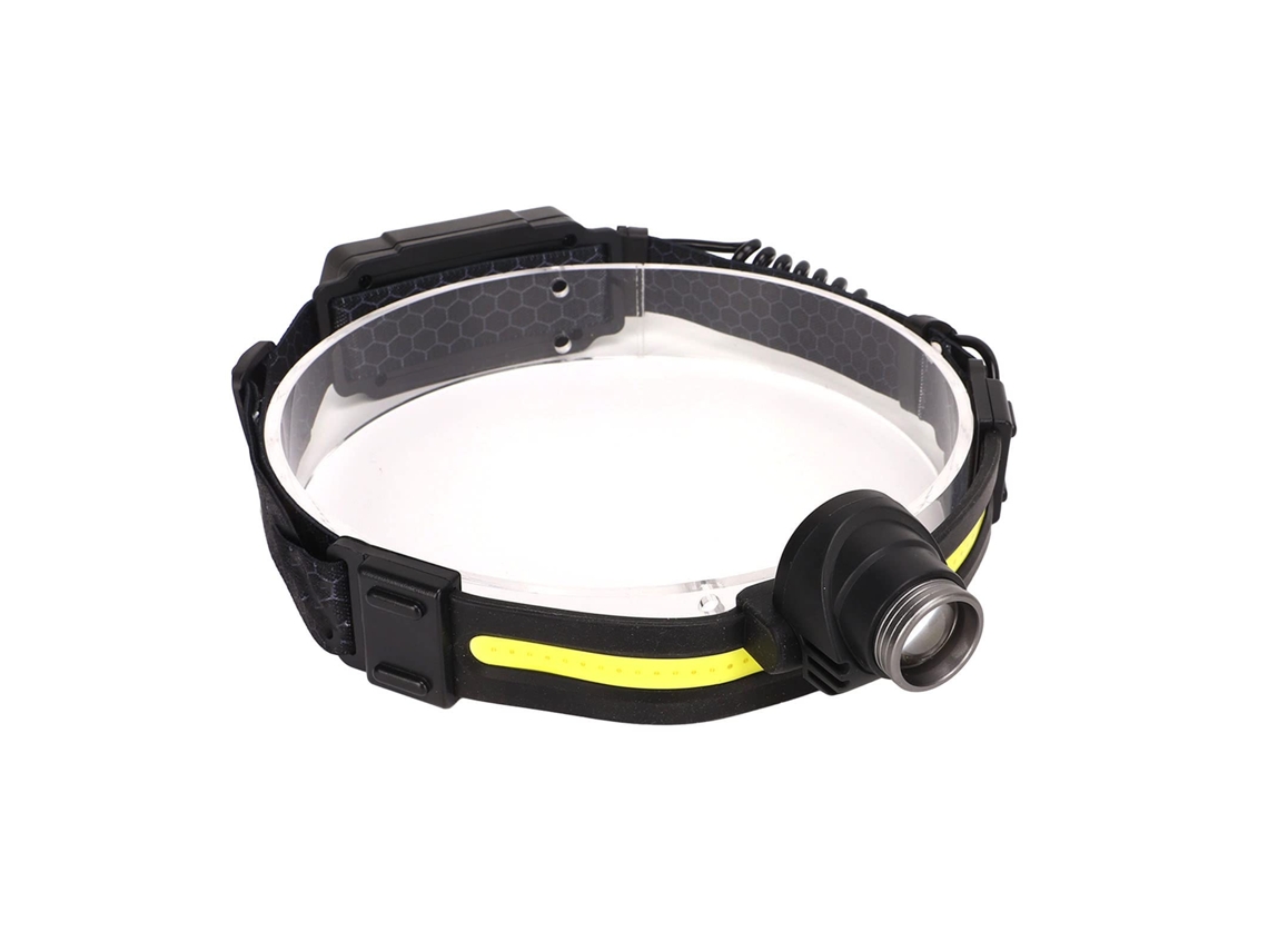 Usb Recarregável Led Farol Brilhante Detecção Xpg Cob Zoom Mainlamp Lanterna Bandana Luz Para Acampamento Pesca (preto)