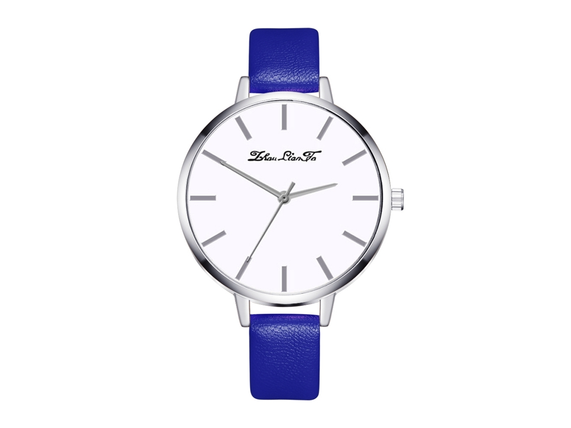 Relógio de Pulseira Feminino de Liga com Mostrador Redondo Analógico Quartzo Azul Moderno