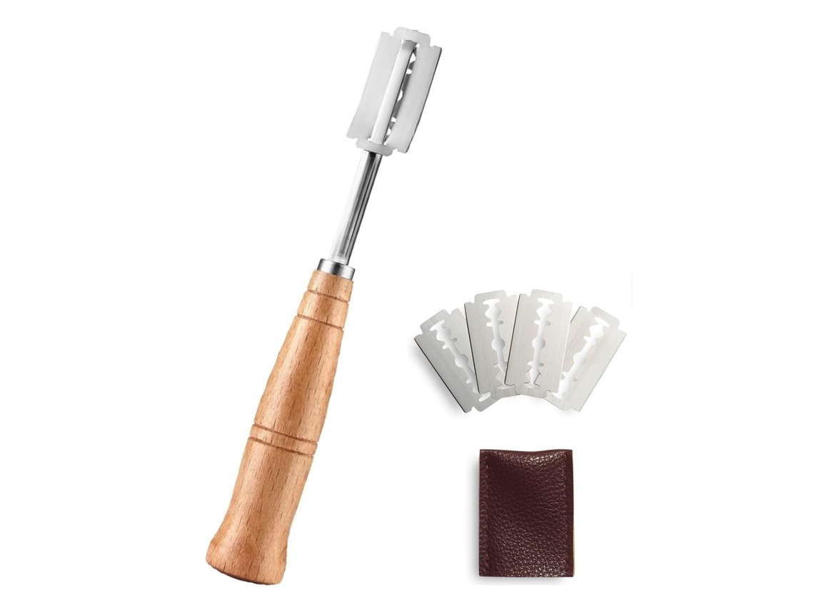 Lâmina Para Cortar Pão – Utensílio Cozinha – Ferramenta Pastelaria – 19 × 3,5 × 3,5 Cm – Aço Inoxidável – Prata