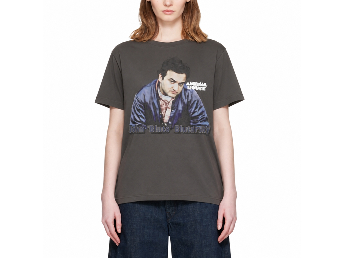 Rockinstone Animal House Movie Bluto Solid Smoke Adult T-shirt Size:l