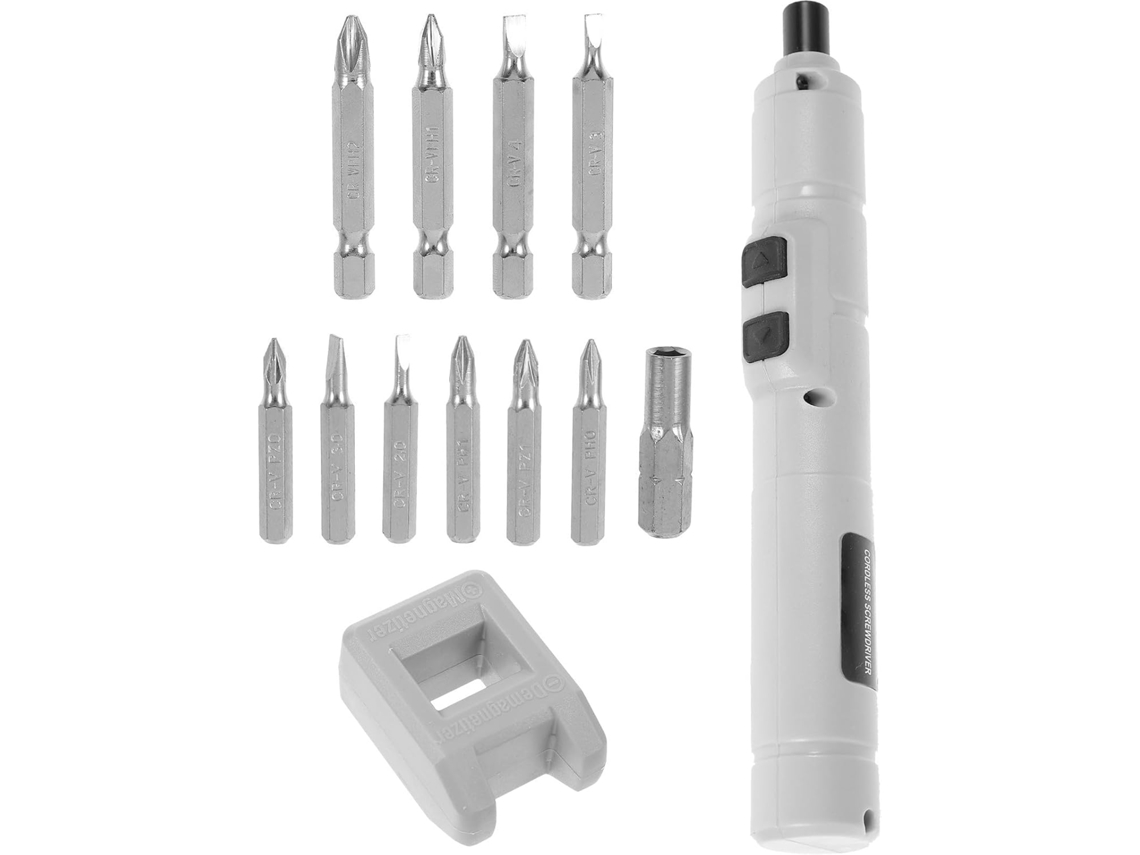Conjunto De Mini Chave Fenda Elétrica Em Formato Caneta Com 10 Peças,