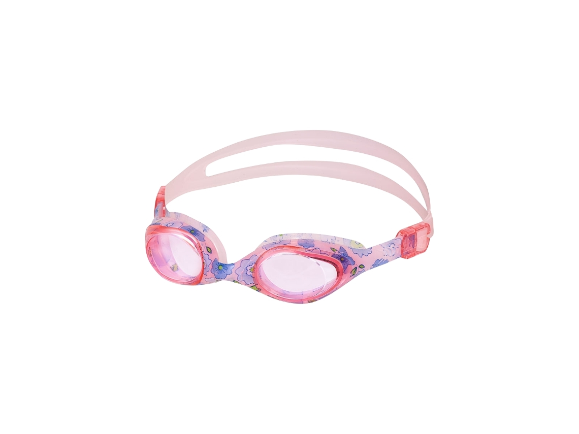 Óculos de Natação Infantis, com Estampa de Flores Rosa AQUAFORGE