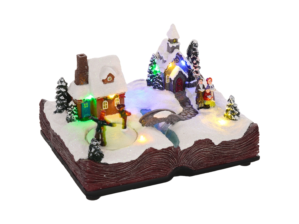 Aldeia de Natal Resina Cor Multicor 23x18x15 cm Homcom