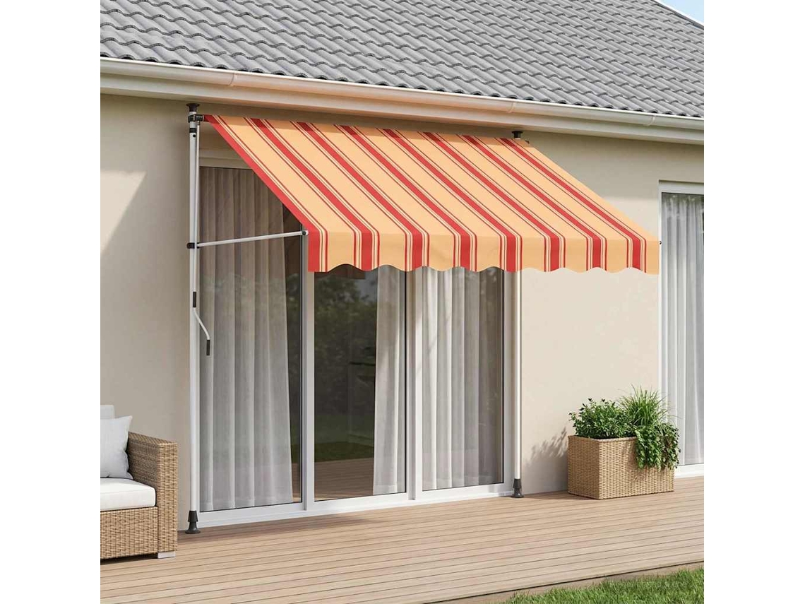 Vidaxl Toldo Retrátil Manual Multicolor 300 X 115 X 300 Cm