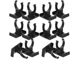 Conjunto De 12-presilhas Ajustáveis Plástico Preto Pés Rodapé Cozinha Com Função Elevação Móveis