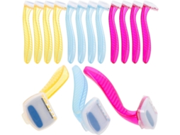Conjunto De 15 Peças De Depilador Corporal Manual Feminino Em Aço Inoxidável E Abs, Minimiza Pelos.