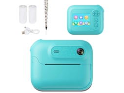 Câmera digital HD Yizhood para adolescentes com vários efeitos de filtro, câmera portátil rosa recarregável por USB, azul claro