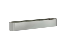Conjunto 1 Vaso De Jardim Vidaxl Prateado Metal (280 X 40 X 40 Cm)