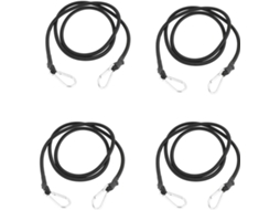 Conjunto De 4 Cordas Bagagem Com Mosquetão, Corda De Escalada Para Atividades Ao Ar Livre 100 Cm, Corda De Tensão Durável
