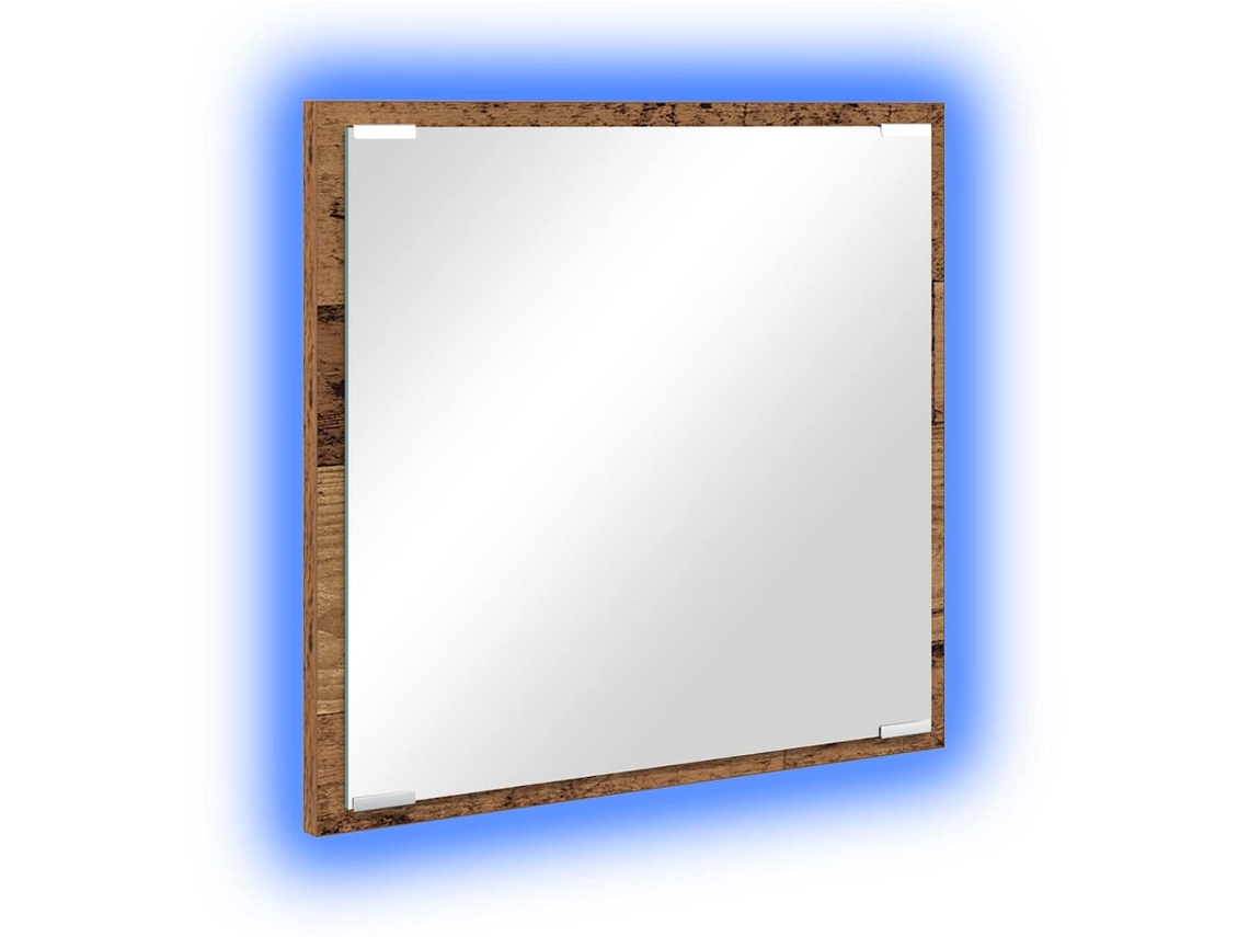 Espelho de Banheiro Led Madeira Antiga 40x37x8,5 cm MAISON EXCLUSIVE
