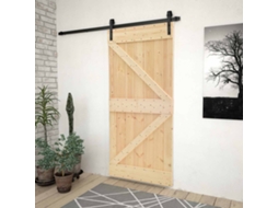 Vidaxl Porta Deslizante 90 X 210 Cm Madeira De Pinho Maciça