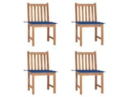Garden Chair, Garden Chairs Vidaxl Azul Madeira (n/a)