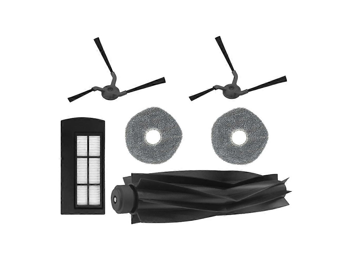 Kit Com 6 Peças De Reposição Para Aspirador Robô X9 Pro: Escova Rotativa, Escovas Laterais, Filtro Lavável E Panos De Limpeza._ptg