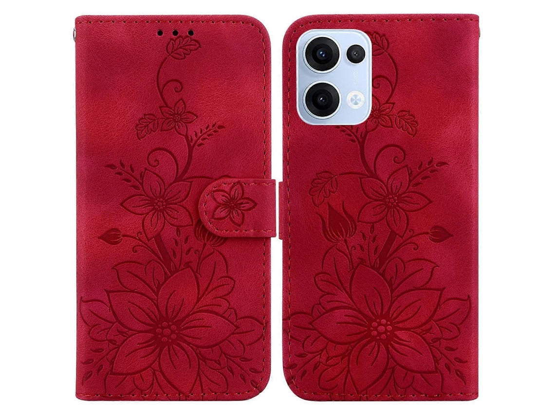 Capa De Celular De Couro Com Relevo Lily