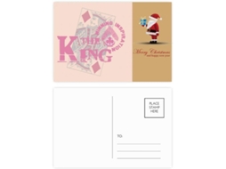 Conjunto de 20 Cartões postais King Utensílios Jogo Desenho do Papai Noel 14,6 X 9,8 Cm