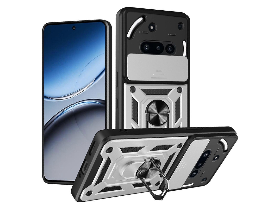 Capa Para Celular Nothing Phone 3a Com Design De Tampa Deslizante Para Câmera, Feita Em Tpu E Pc.