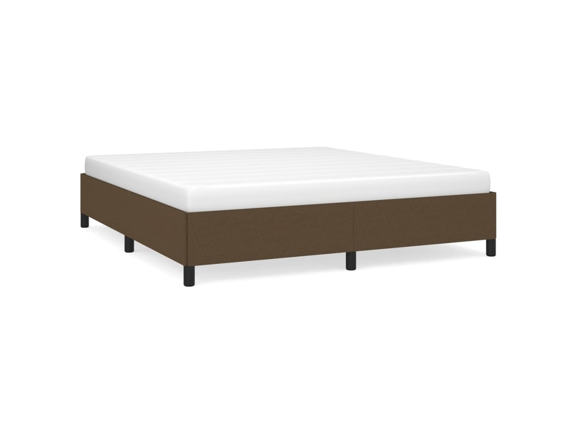 Bed Frame, Bed Frames Vidaxl Marrom Tecido (180 X 200 Cm)