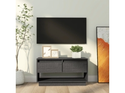 Vidaxl Móvel De Tv 74x34x40 Cm Madeira De Pinho Maciça Cinzento