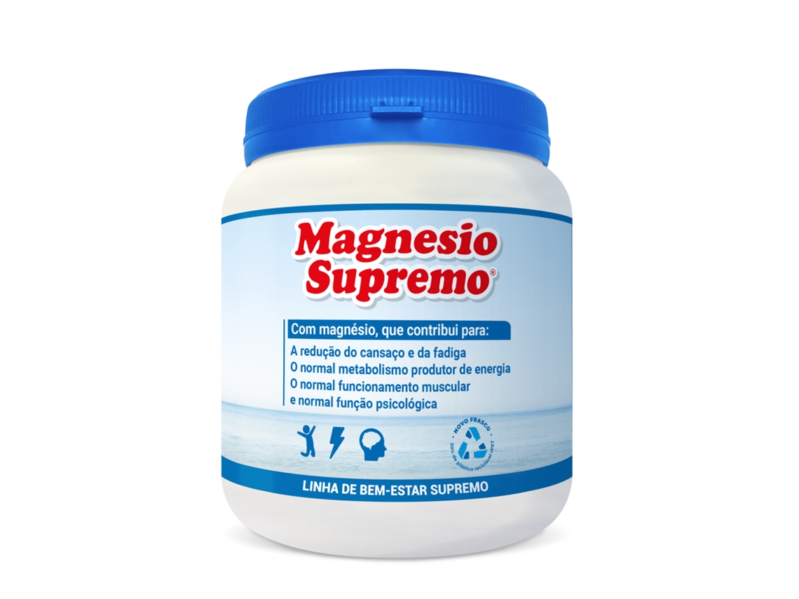Suplemento alimentar de magnésio em pó Supreme.