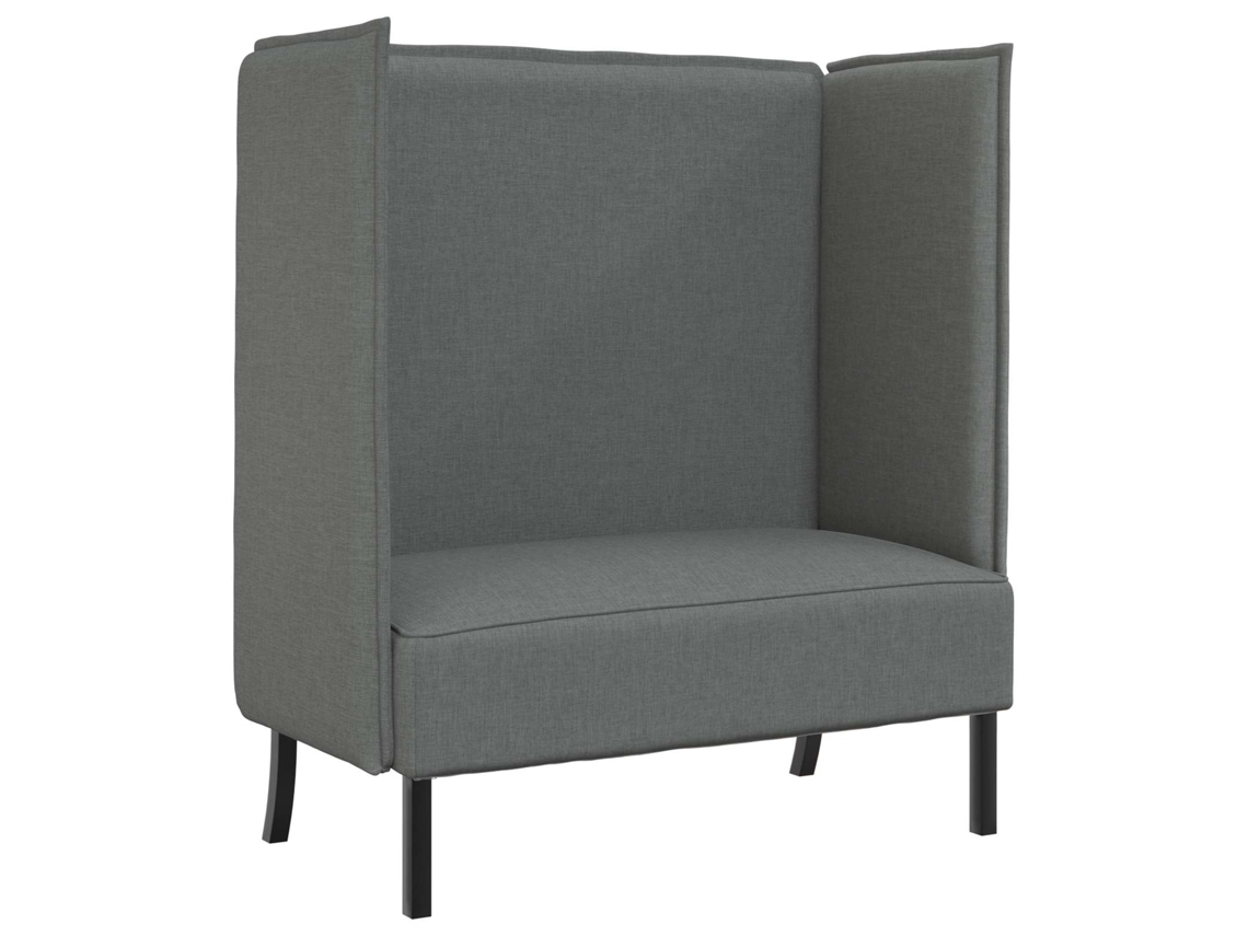 Vidaxl Sofá De Encosto Alto 101cm Cinzento Escuro Tecido